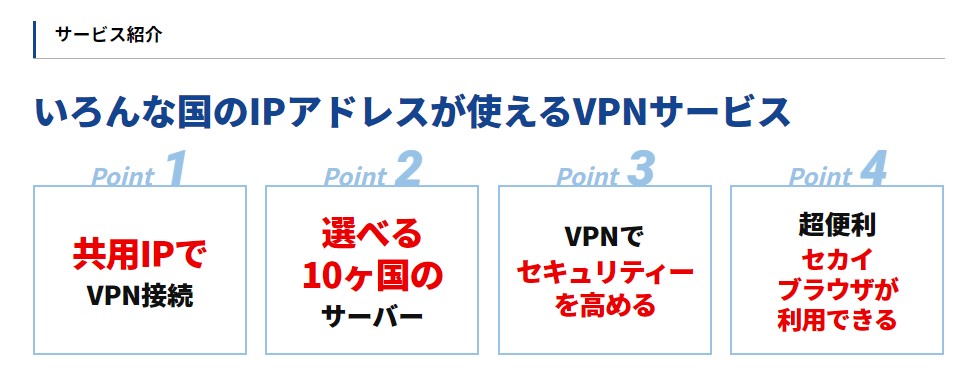 セカイVPN　サービス紹介